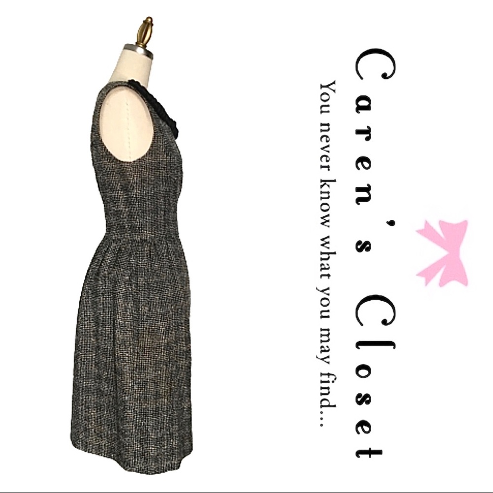 Taylor Embellished Metallic Black Tweed Dress - Picture 5 of 7
